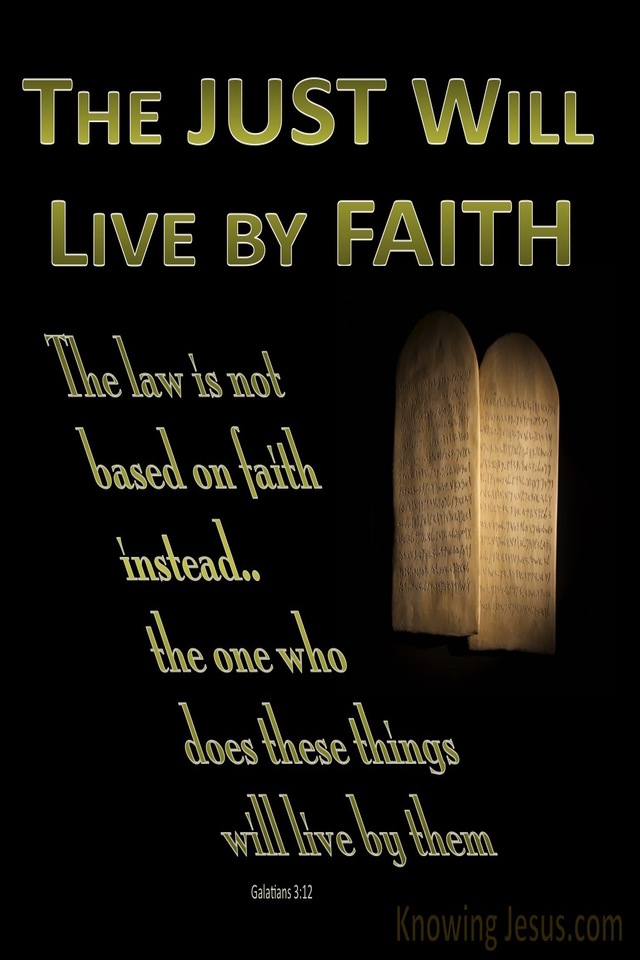 Galatians 3:12 The Law is Not Based on Faith (black)